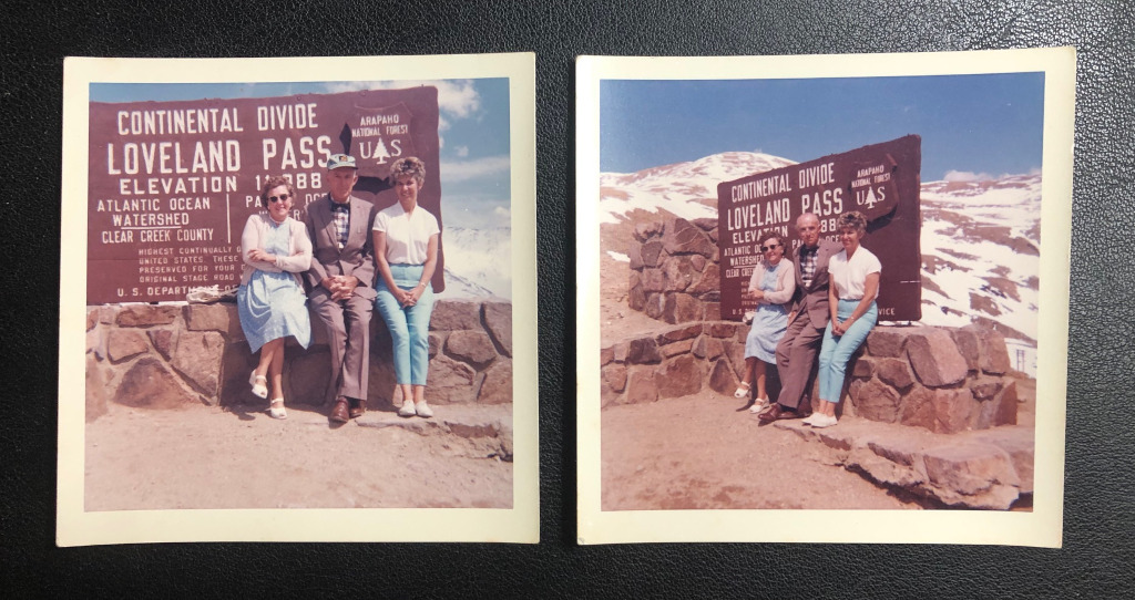 two loveland pass continental divide sign photographs from the coloradotopia archives both captured in june of 1965