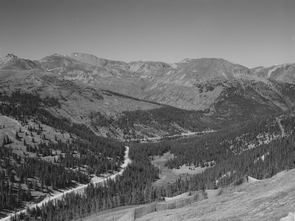 loveland pass historic photo from 1941 showing eastern side wide view