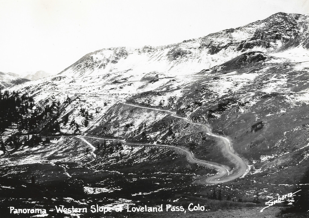 loveland pass historic photo with dirt road