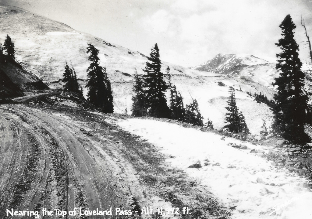 loveland pass historic photo on eastern side circa 1930s or 1940s