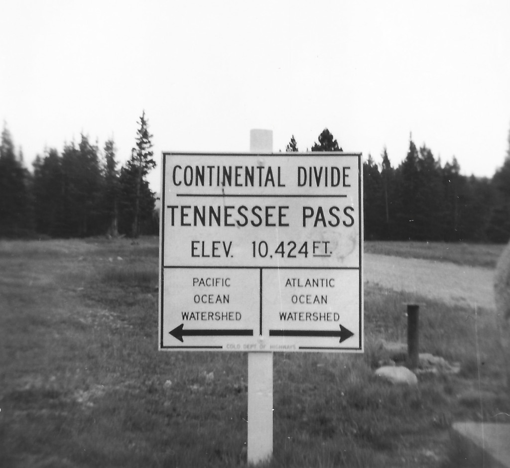 Tennessee Pass historical Continental Divide Sign photograph