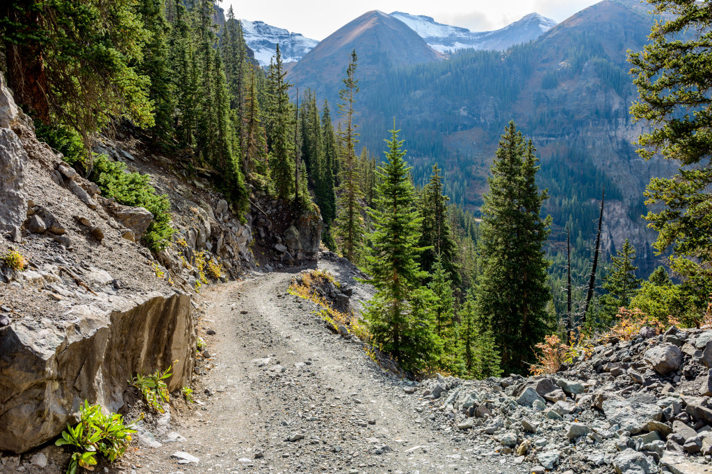 Black Bear Pass 4x4 road in San Juan Mountain Range of Colorado