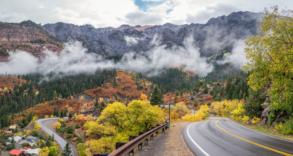 start of the Million Dollar Highway US 550 near Ouray