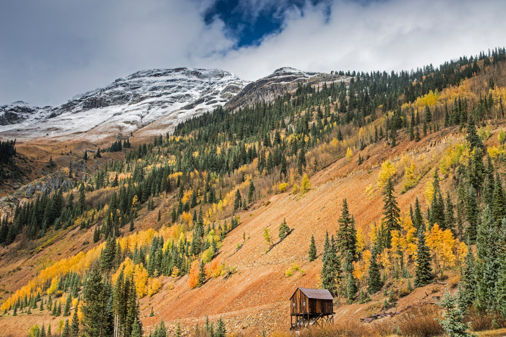 mining structure near Red Mountain Pass