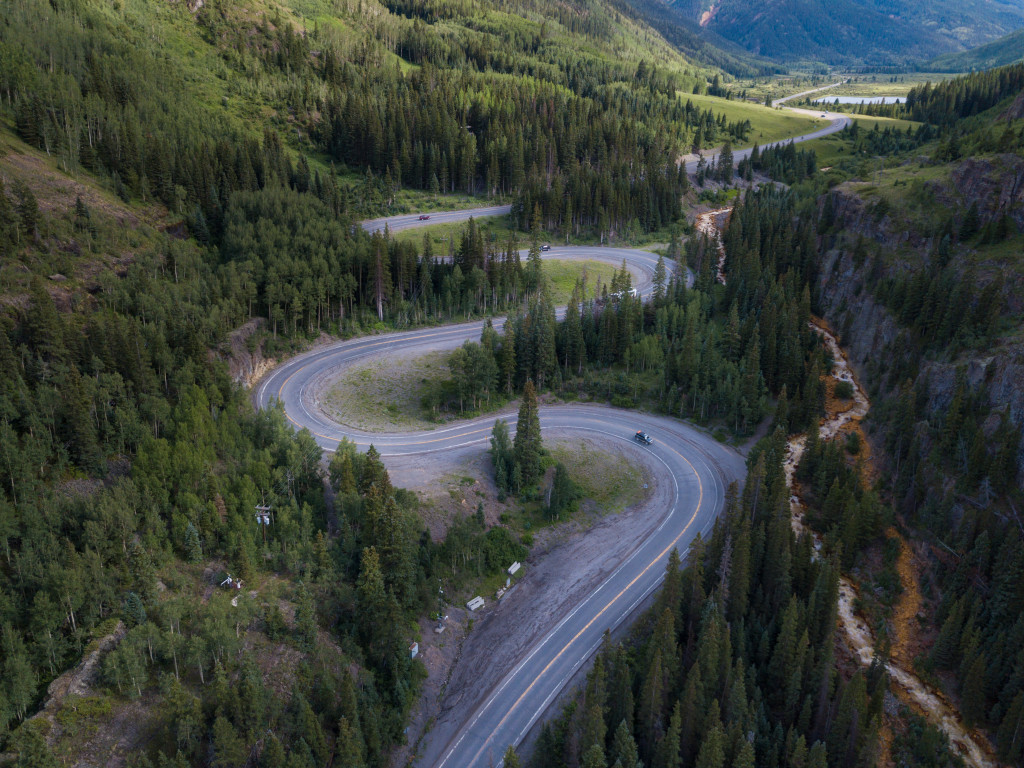 winding road on Million Dollar Highway