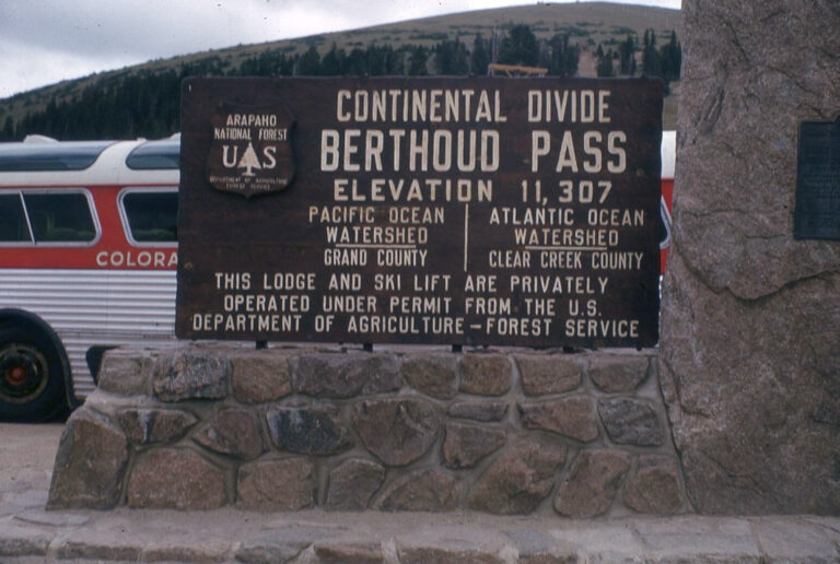 Berthoud Pass Continental Divide Sign 1964