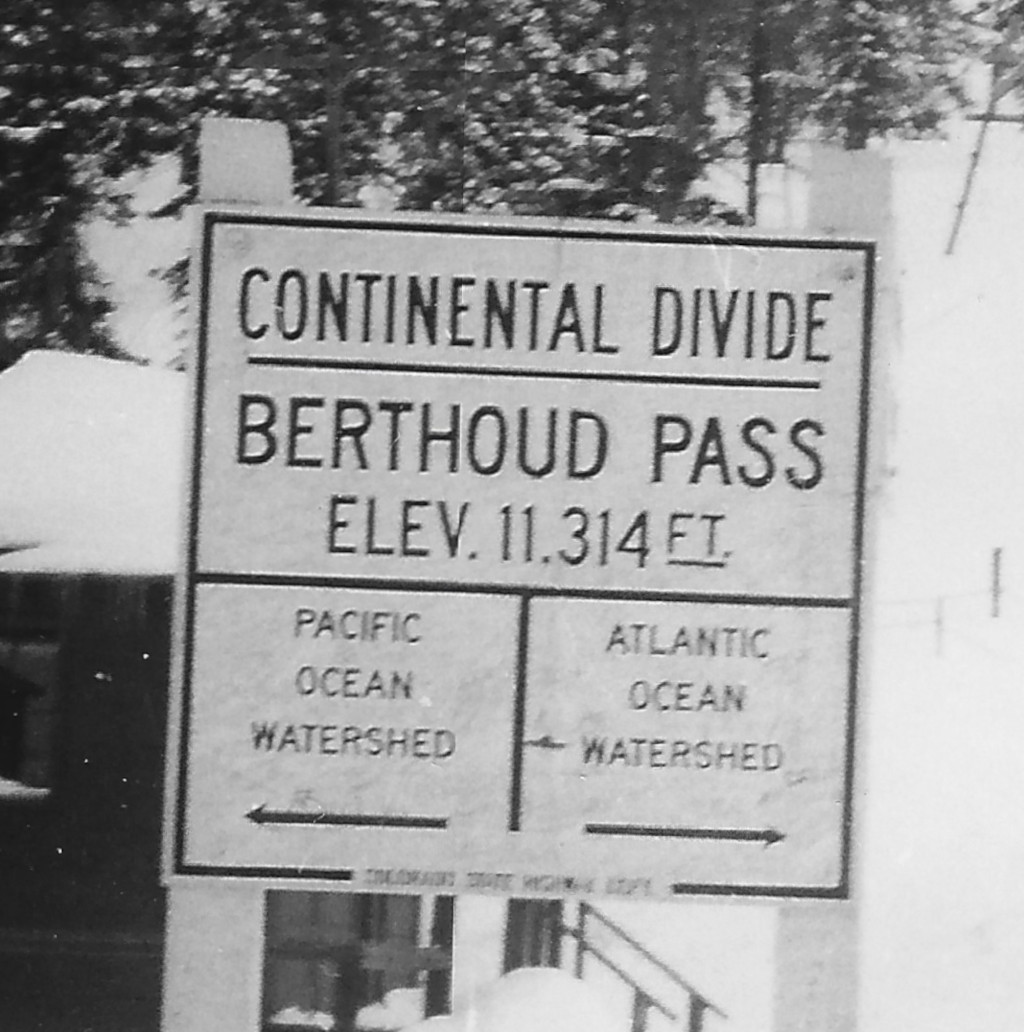 enlarged continental divide sign on berthoud pass from coloradotopia archives photograph CB-94H