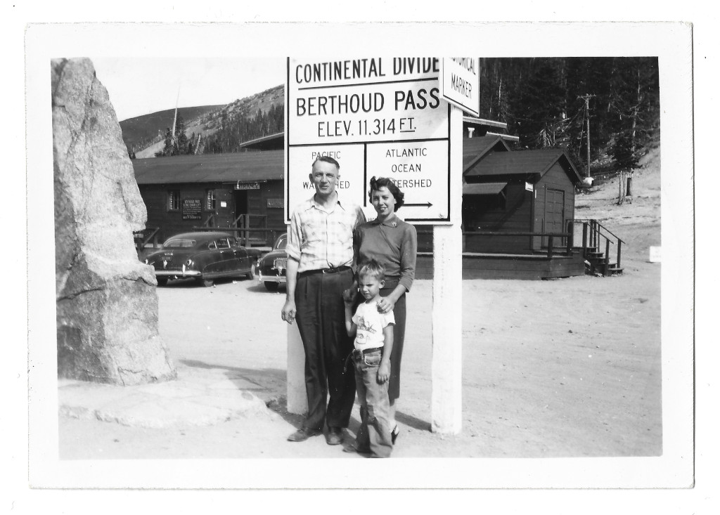 full scan of Berthoud Pass Continental Divide sign photograph CB-C49S