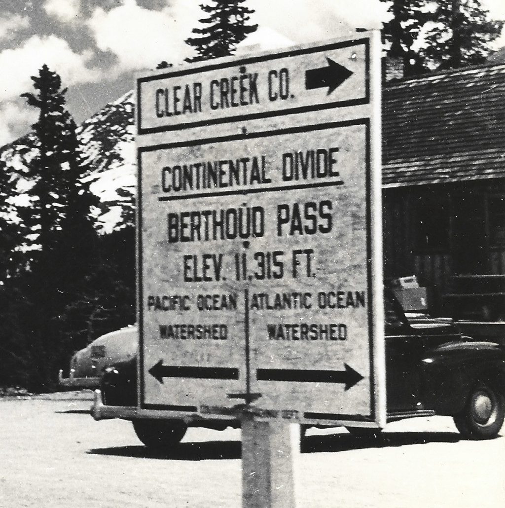 1940s sign enlarged from Continental Divide sign postcard CB-B-952