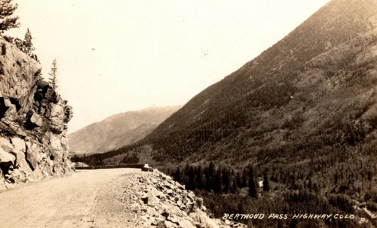 Berthoud Pass circa 1925 - Harold Sanborn B1 first postcard from Berthoud Pass