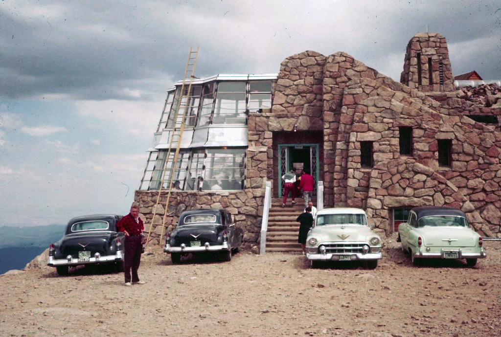 Mount Evans Crest House summit building circa 1950s