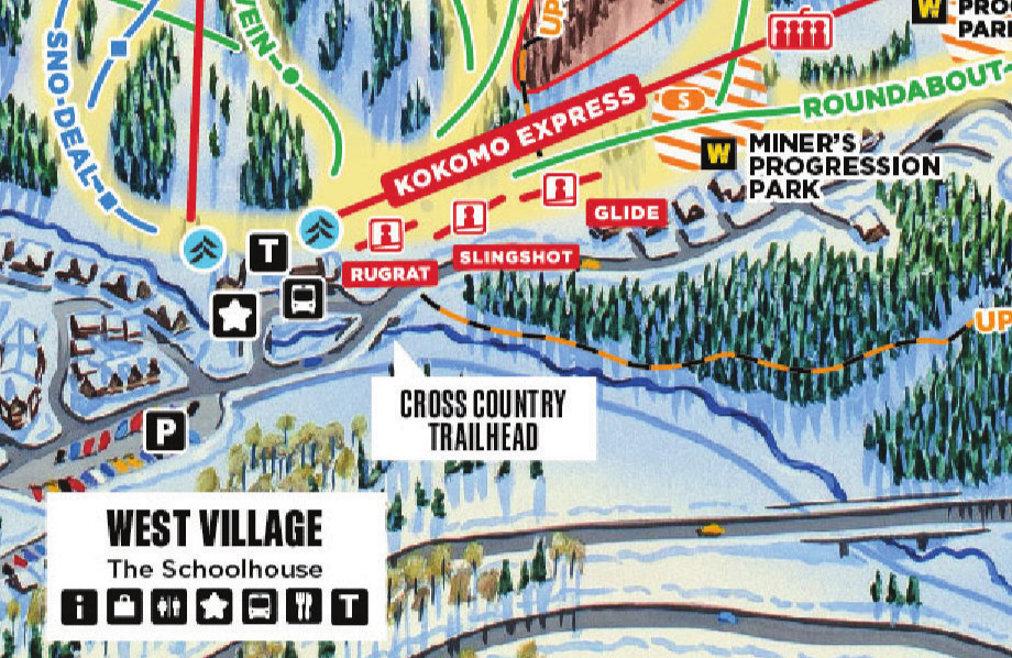 surface lift trail map for beginners at Copper Mountain