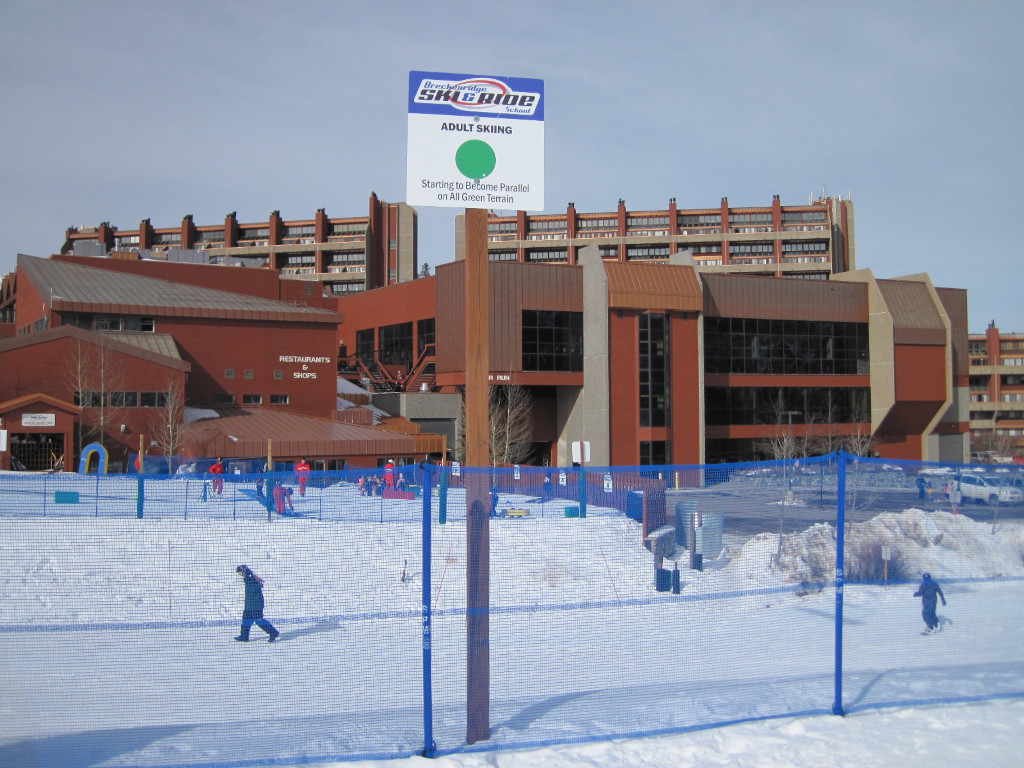 Peak 9 Breckenridge beginner skiing zone for ski school children