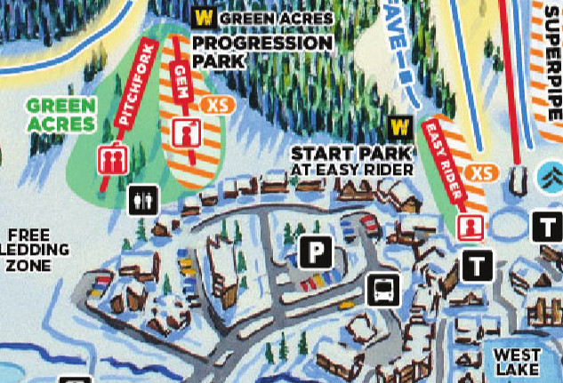 surface lift trail map number 1 for Copper Mountain