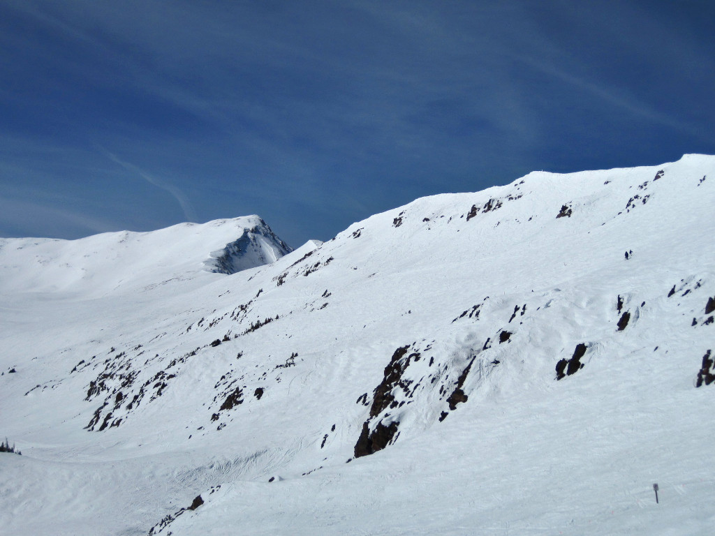 Bradley's Plunge and Schaefer's ski trails at Copper Mountain