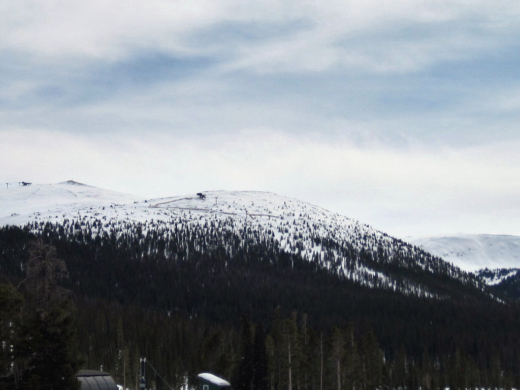 top of Eagle Wind gladed ski trails at Winter Park