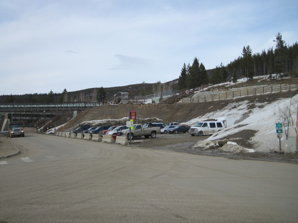 Moffat Lot handicapped parking lot at Winter Park