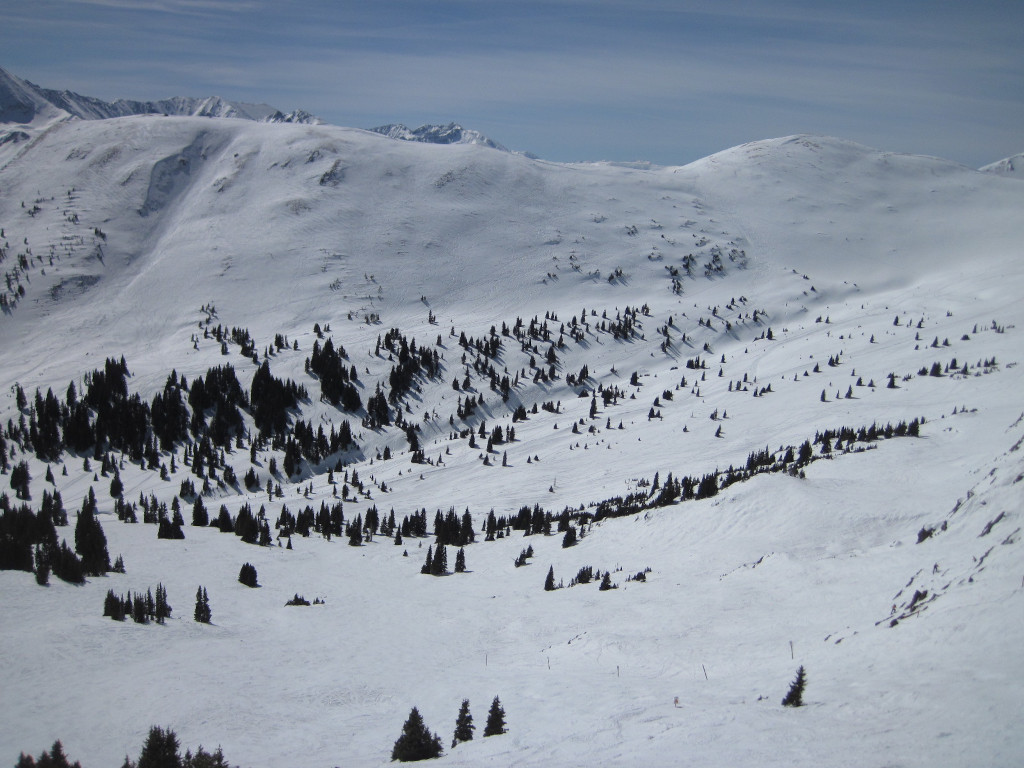 Copper Bowl and Tucker Mountain on backside of Copper Mountain