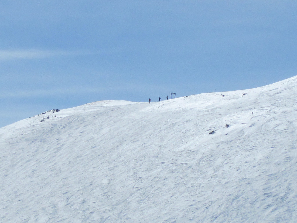 skiers at top of Union Bowl at Copper Mountain